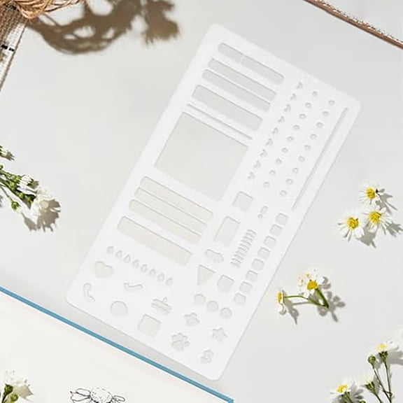 Handmade Flexible Record Template Stencils Drafting Reusable Planner For Journaling Checklists Lines Daily Planning Measuring Tools