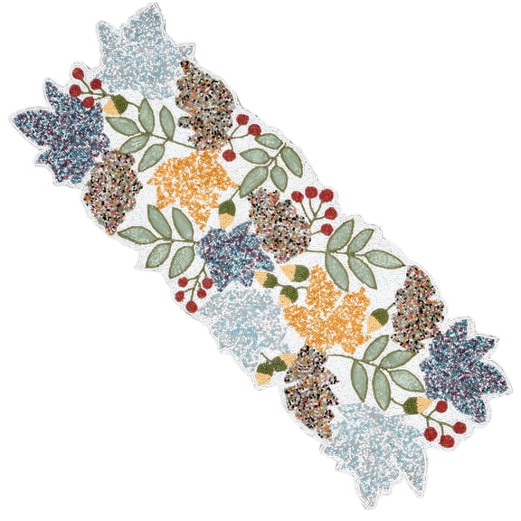 Handcrafted Glass Beaded Table Runner - Durable Decorative Runner for Holiday Dining (Multi)