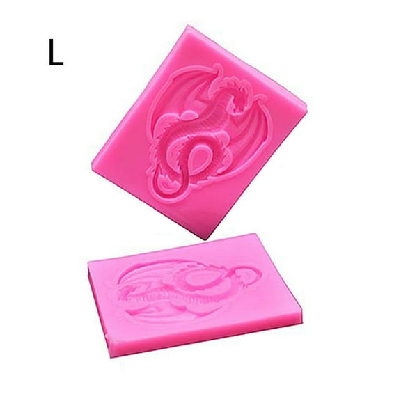 Glossy Dragon Shape Keychain Silicone Mold with Hole for DIY Luggage Crystal Trinket Pendant Earring Crafts