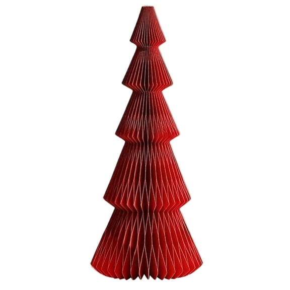 Handmade Folded Paper Decor Pleated Texture 3D Conical Shape Lightweight Sturdy Home Tabletop Mantel Shelf Holiday Party Display
