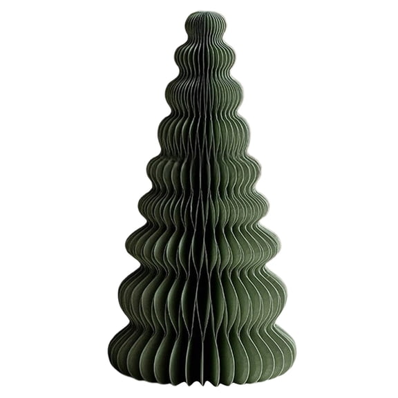 Handmade Folded Paper Decor Pleated Texture 3D Conical Shape Lightweight Sturdy Home Tabletop Mantel Shelf Holiday Party Display