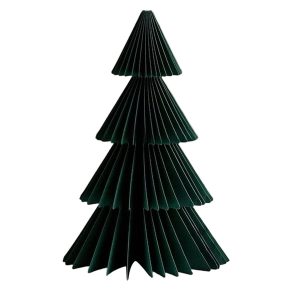 Handmade Folded Paper Decor Pleated Texture 3D Conical Shape Lightweight Sturdy Home Tabletop Mantel Shelf Holiday Party Display