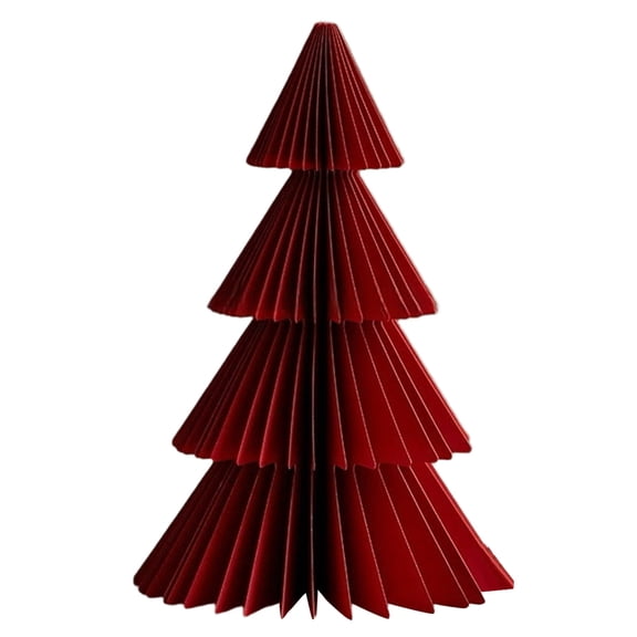 Handmade Folded Paper Decor Pleated Texture 3D Conical Shape Lightweight Sturdy Home Tabletop Mantel Shelf Holiday Party Display