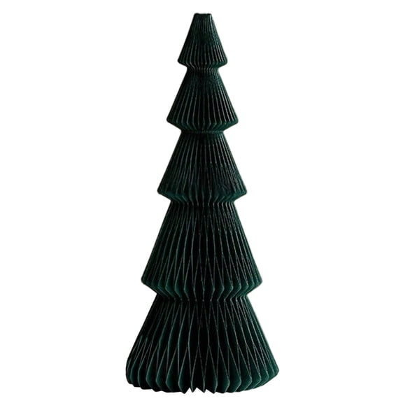 Handmade Folded Paper Decor Pleated Texture 3D Conical Shape Lightweight Sturdy Home Tabletop Mantel Shelf Holiday Party Display