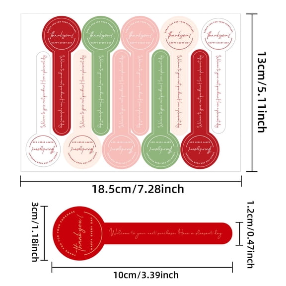 Thankyou Food Baking Label Stickers, 300pcs Long Black Bakery Sealing Labels, Tamper-Proof Stickers for Lollipop, Candy, Bread, Retail Package Self-Adhesive, Water & Oil Resistant