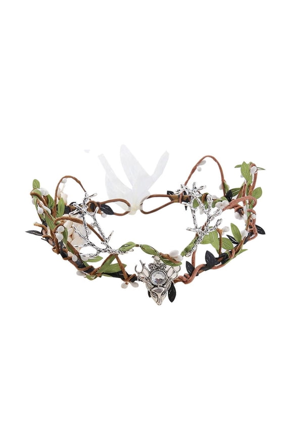 Handmade Forest Leaf Crown, Fairy Leaf Enchanted Elven, Crown Tiara