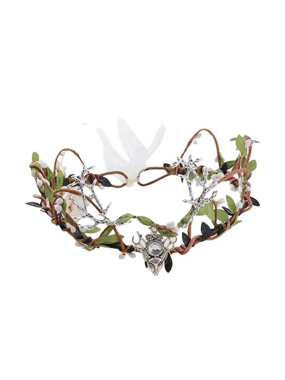 Handmade Forest Leaf Crown, Fairy Leaf Enchanted Elven, Crown Tiara