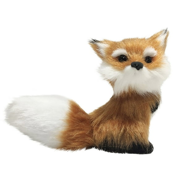 Handmade Fox Figurine, Brown Style 3 Crafted Detail Model Creative Sculpture For Home Decor, Office Display, Gift Giving