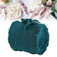 thumbnail image 1 of Handmade Fringe Chiffon Ribbon Roll, 1.5" X 5 Yards, Rustic Wrapping Ribbon for Weddings, Bouquets, Diy Crafts, Wreaths, Gifts, Soft Fabric, Dark Green, 1 of 9