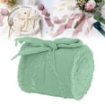 thumbnail image 1 of Handmade Fringe Chiffon Ribbon Roll, 1.5" X 5 Yards, Rustic Wrapping Ribbon for Weddings, Bouquets, Diy Crafts, Wreaths, Gifts, Soft Fabric, Sage Green, 1 of 9