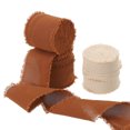thumbnail image 1 of Handmade Fringe Cotton Ribbon Cotton Frayed Fringe Fabric Ribbons for Crafts Flower Bouquet Gift Wrapping Brown/Khaki/Coffee, 1 of 6