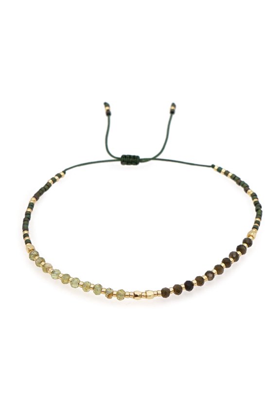 Handmade Gemstone Beaded Strand Bracelets for Women Dainty Adjustable Charm String Braided Boho Seed Beads Friendship Bracelets Fashion Jewelry Gift.[y8529]