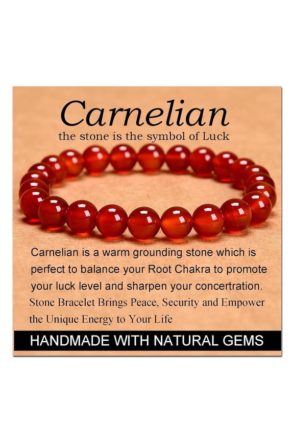 Handmade Gemstone Beaded Stretch Bracelet - Tiger Eye, Agate, Volcanic Rock, Obsidian & More - Unisex (4mm, 6mm, 8mm)