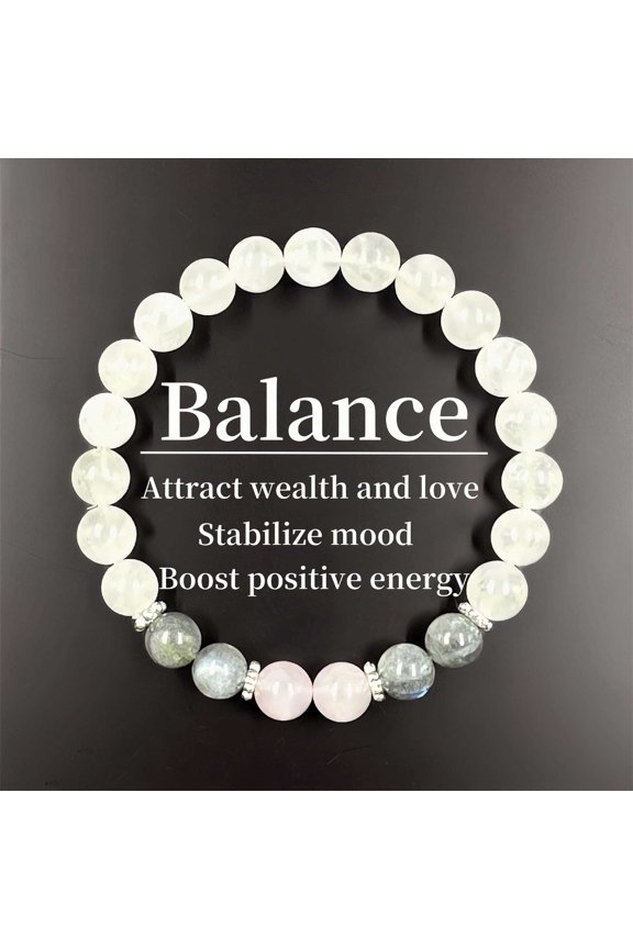 Handmade Gemstone Stretch Bracelet - Natural Healing Energy Jewelry with Tourmaline, Obsidian & Hematite, Unisex Spiritual Gift for Yoga & Meditation