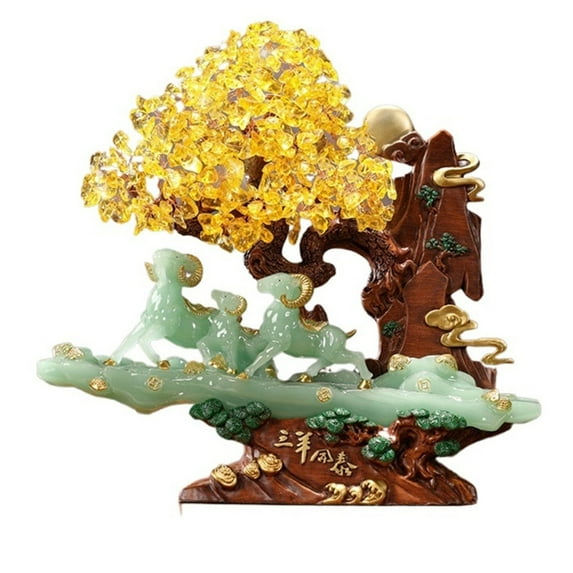 Handmade Gemstone Tree Crystal Decoration Feng Shui Money Tree Bonsai Spiritual Gift - Crystal Tree of Life, Artificial Tree for Home Decor, Living Room, Bar Cabinet, and Entrance