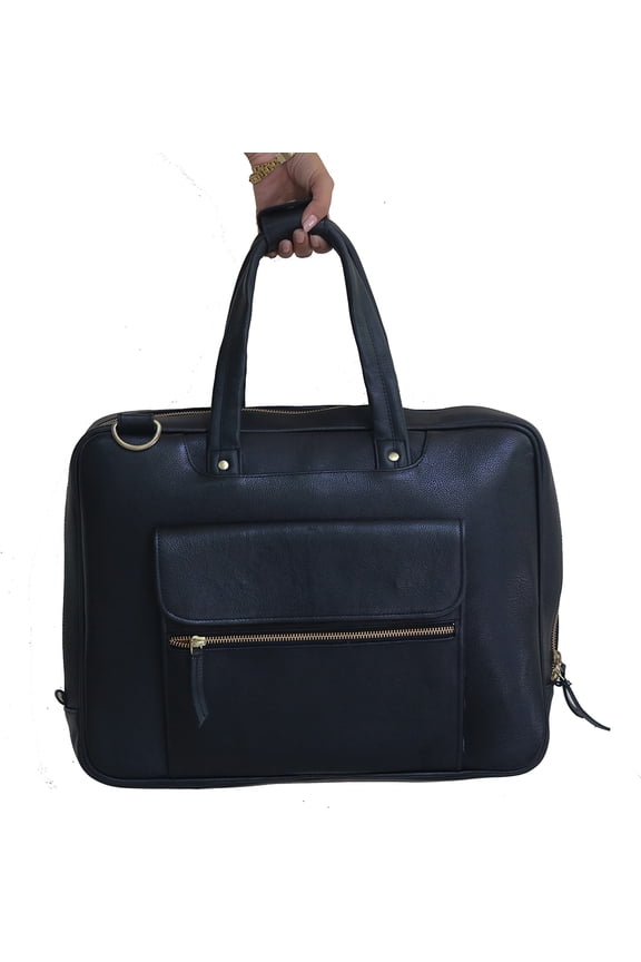 Handmade Geniune Leather briefcase Laptop Messenger bag Crossbody Bag for men fits 17'' laptop.