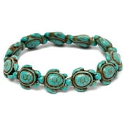 AMY AND ANNETTE Handmade Genuine Turquoise Hawaiian Sea Turtle Bracelet