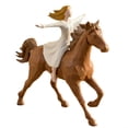 thumbnail image 1 of Handmade Girl On Horse Figurine Resin Tabletop Decoration For Home Offices, 1 of 7