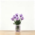 thumbnail image 1 of Handmade Glass Artificial Flower Bouquet, Exquisite Handmade Glass Artificial Flower Bouquet, Mini Floral Arrangement Ornament, Fresh Desktop Decor for Home Bedroom Wedding Festival Gift Display, 1 of 7