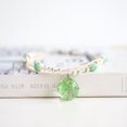 thumbnail image 1 of Womens Handmade Glass Ball Bracelet with Dried Flowers Adjustable Resin Bangle and Real Flowers Unique Botanical, 1 of 2