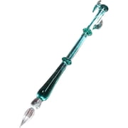 Handmade Glass Dip Pen Crystal Calligraphy Pen Bamboo Shape Vintage Dip Ink Gift Pen, Dip Sign Pen for Artist, Writing Drawing Decoration Blue