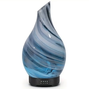 Handmade Glass Essential Oil Diffuser - 4.06 oz Sonic Technology, Waterless, Auto Shut-Off, 7 Color LED Light for Home, Yoga, Office, Ideal Gift for Wellness Enthusiasts