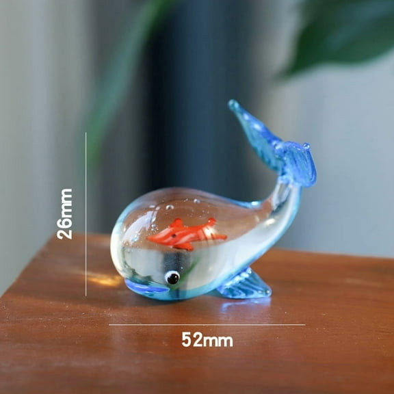Handmade Glass Fish Sculpture Glass Hand Blown Sea Animal Figurine Home Tabletop Decoration OrnamentsStyle 2