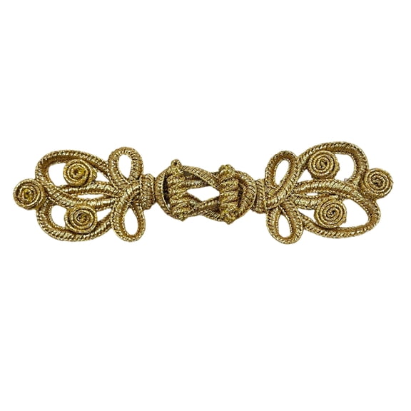 Handmade Gold Thread Cheongsam Belt Charm Pendants For Retro Dress Embellishment And Traditional Clothing Decoration