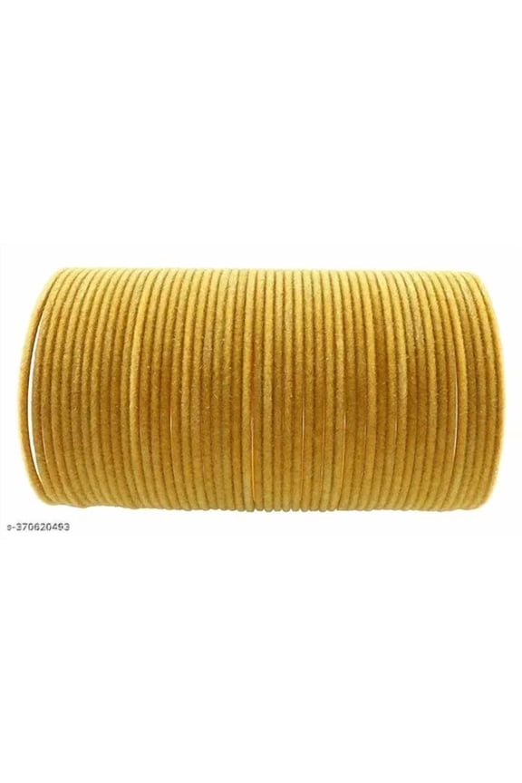 Handmade Golden Color 36 PCS Velvet Metal bangle bracelet For Girls Made In India High Quality Bangles Set For Girls And Women