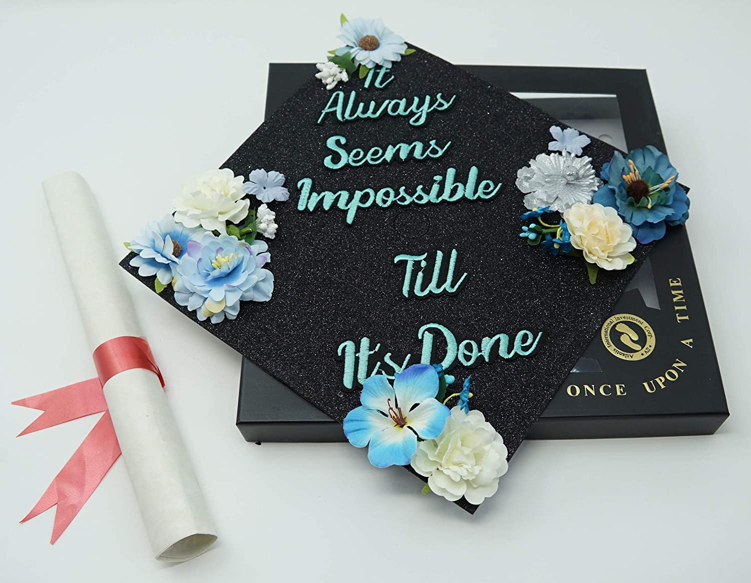 Handmade Graduation Cap Topper, Graduation Cap Decorations, It Always Seem Impossible