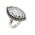 thumbnail image 1 of Handmade Green Amethyst Gemstone Ring 925 Sterling Silver Ring Oxidised Statement Ring Size US 6.5, 1 of 7