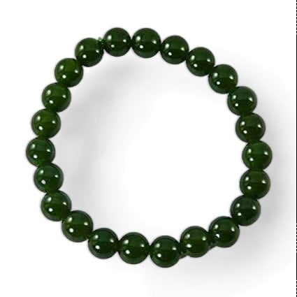 Handmade Green Jade Gemstone Bracelet - Natural Stone Jewelry for Women's Healing, Crystal Wristlet Bead Stretch, and Spiritual Connection