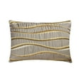 thumbnail image 1 of Handmade Grey 12"x24" (30x60 cm) Lumbar Pillow Cover, Jacquard Beaded Oblong Pillow, Abstract Pattern Modern Style - Ginevra, 1 of 2