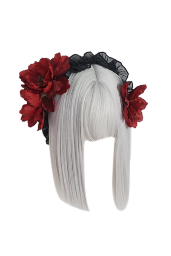 Handmade Hair Accessory Headband Gothic Lolitas Cosplay Maid Lace Hair Hoop Clip Flowers Decorations for Women Girls