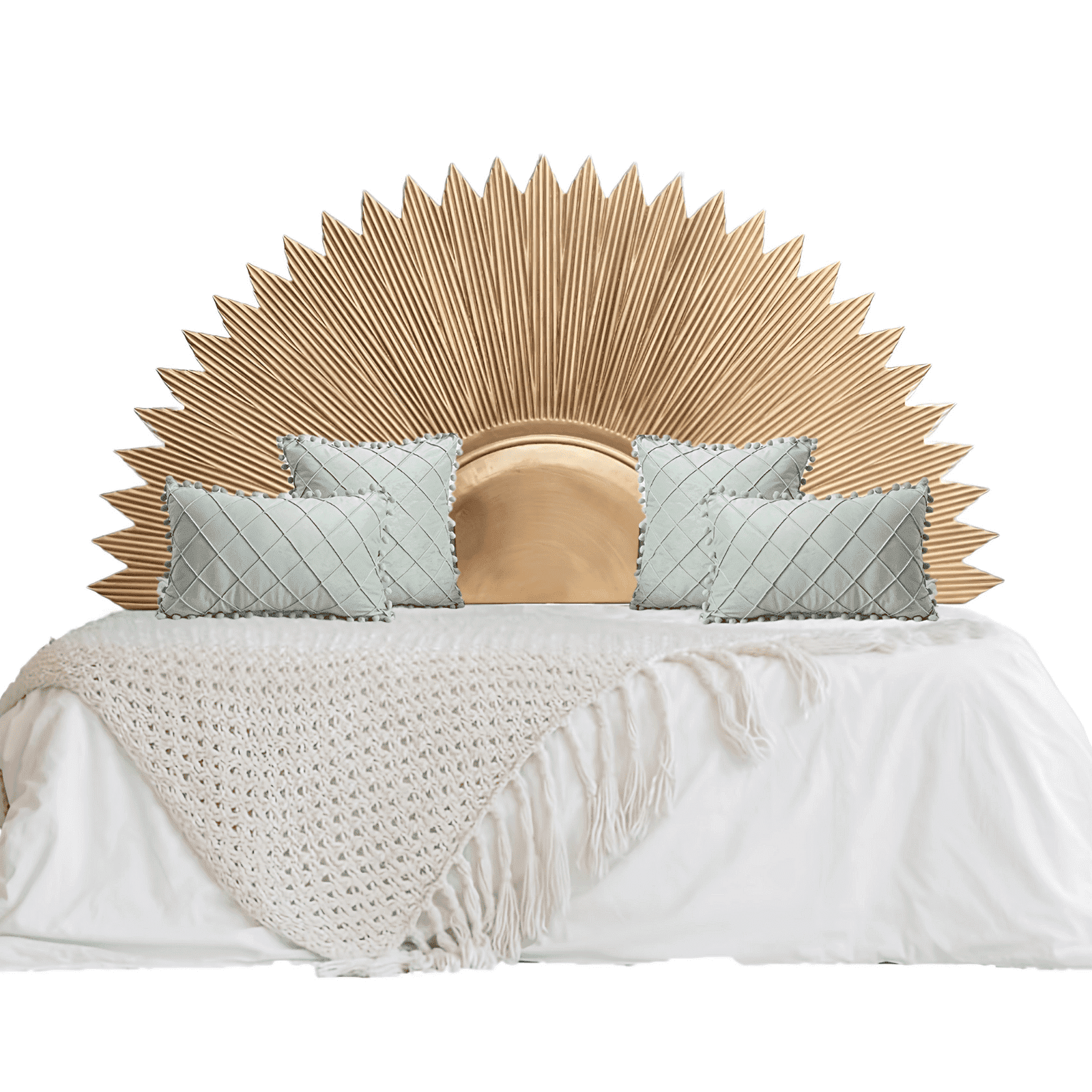 Smart Art Wood Carving Handmade Half Gold Sun Bed Headboard Carved Wood  Wall Art Home Decor (Queen Size- 63x32x1 inches) - Walmart.com, image size:1600x1600