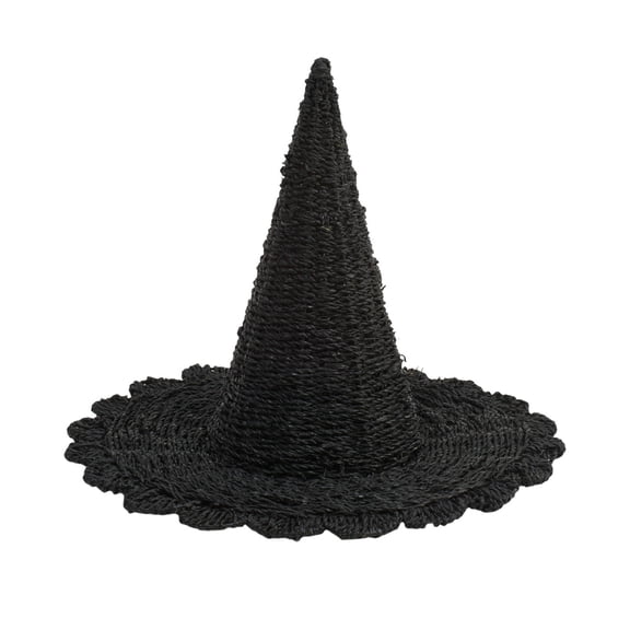 Handmade Halloween Witch Hat Black Knitted Decoration for Halloween Decoration