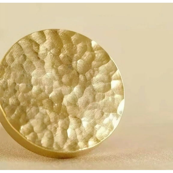 Handmade Hammered Brass 28Mm Round Cabinet Door Knob Handle Pull Kitchen Drawer