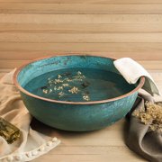 Hand Hammered 100% Pure Copper Pedicure Bowl   Handmade Foot Soak Detox Manicure Basin for Spa, Salon & Home | Luxury Copper Foot Bath for Soaking & Relaxation