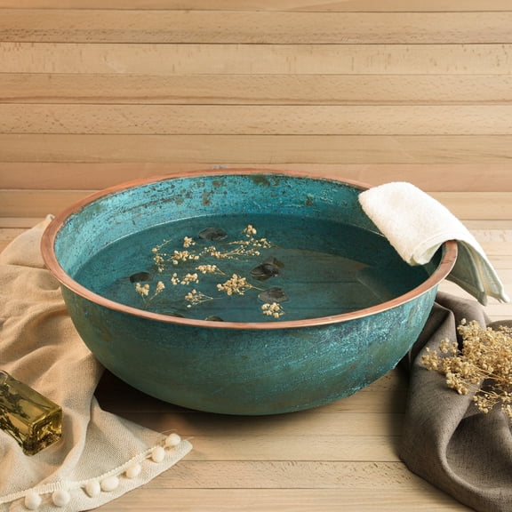 Hand Hammered 100% Pure Copper Pedicure Bowl – Handmade Foot Soak Detox Manicure Basin for Spa, Salon & Home | Luxury Copper Foot Bath for Soaking & Relaxation