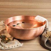 Hand Hammered 100% Pure Copper Pedicure Bowl   Handmade Foot Soak Detox Manicure Basin for Spa, Salon & Home | Luxury Copper Foot Bath for Soaking & Relaxation