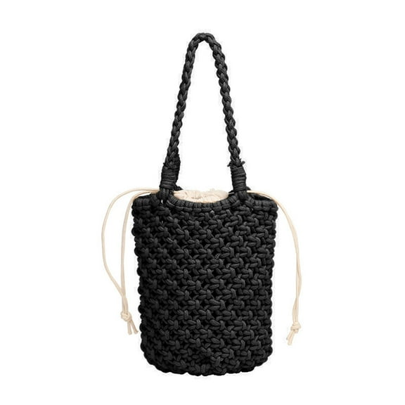 Handmade Handbags for Women Beach-Bag Hollow Shoulder Bag Ladies Bucket Bag Female Vacation Bag