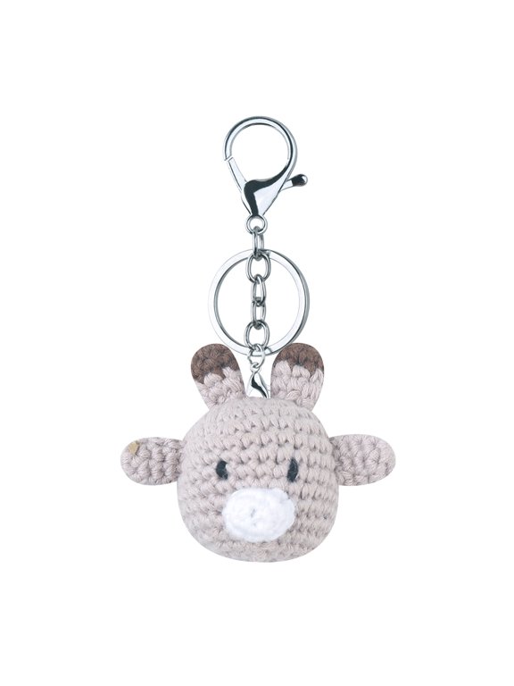 Handmade Head Crochet Keychain Soft Fashion Key Holder Backpack Pendant Suitable for Bags and Keys Decorating