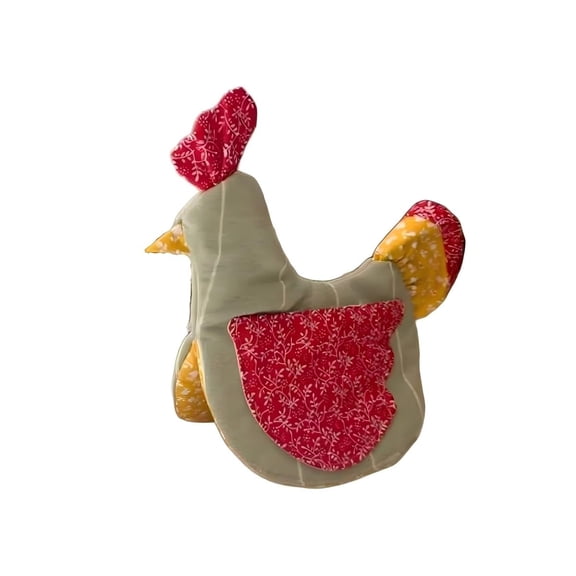 Handmade Hen Shaped Oven Mitt & Pot Holder Set,Farmhouse Kitchen Decor(#A) | Quilted Heat Resistant Washable Hot Pad,Heat Resistant Kitchen Gloves,for Chicken Lover to Cook and Bake