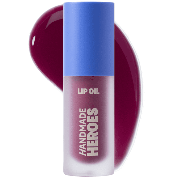 Handmade Heroes Mother of All Lip Oil in Berry Beet | Nourishing Tinted Lip Oil with High Shine