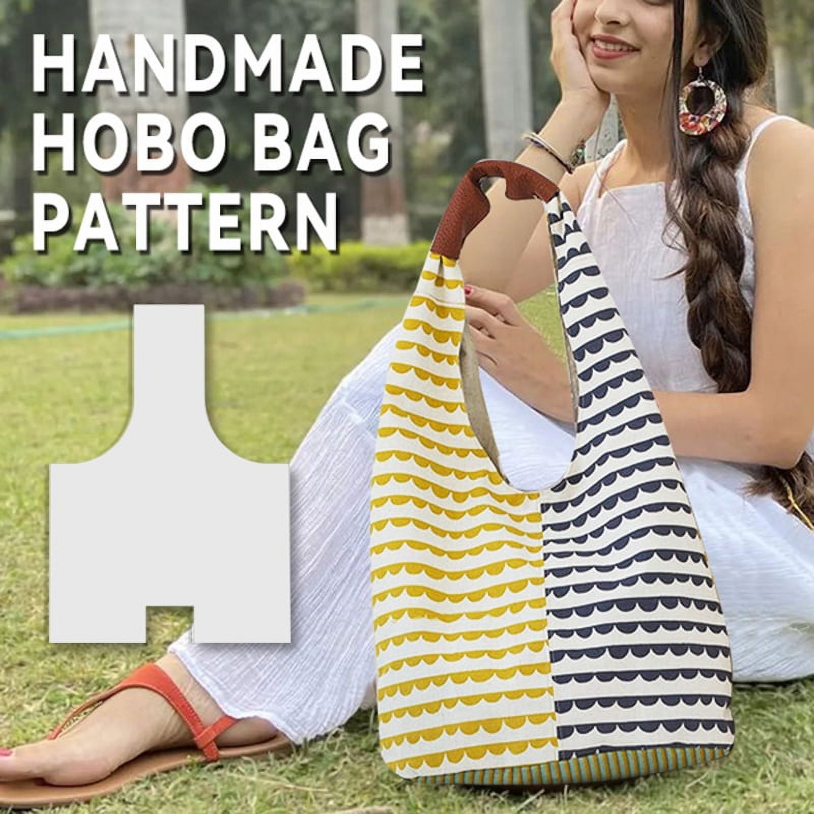 Handmade Hobo Bag Pattern Template Vintage Hobo Handbag Sewing Ruler New