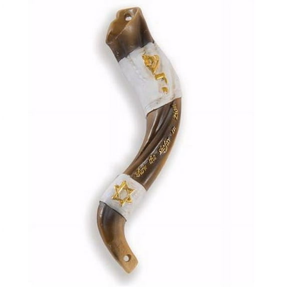 Handmade Holy Land Gifts Blow The Shofar in Zion Mezuzah Sculpture