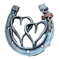 thumbnail image 1 of Handmade Horseshoe, Cast Horseshoe Wall Decor, Good Lucky Horseshoe, Hand Cast Horseshoe with Love Wall Decor A, 1 of 6