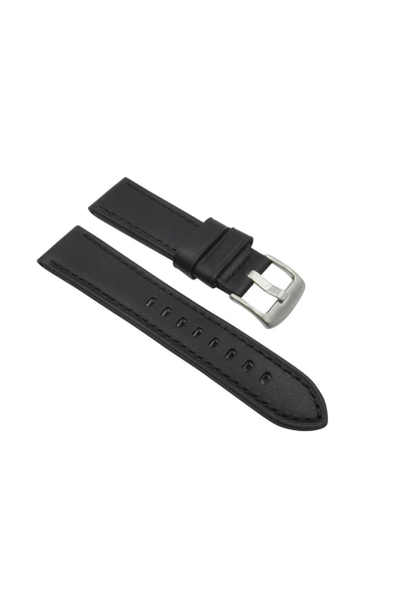 Handmade Horween USA Black Leather 20mm Watch Strap