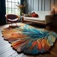 thumbnail image 1 of Avyay Botanical Design Hand-Tufted Irregular Shape Area Rug, Thick Soft Carpet, 1 of 6