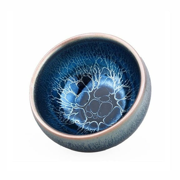 Handmade Jian Zhan Ceramic Teacup  Traditional Iron Glaze Tea Cup for Matcha